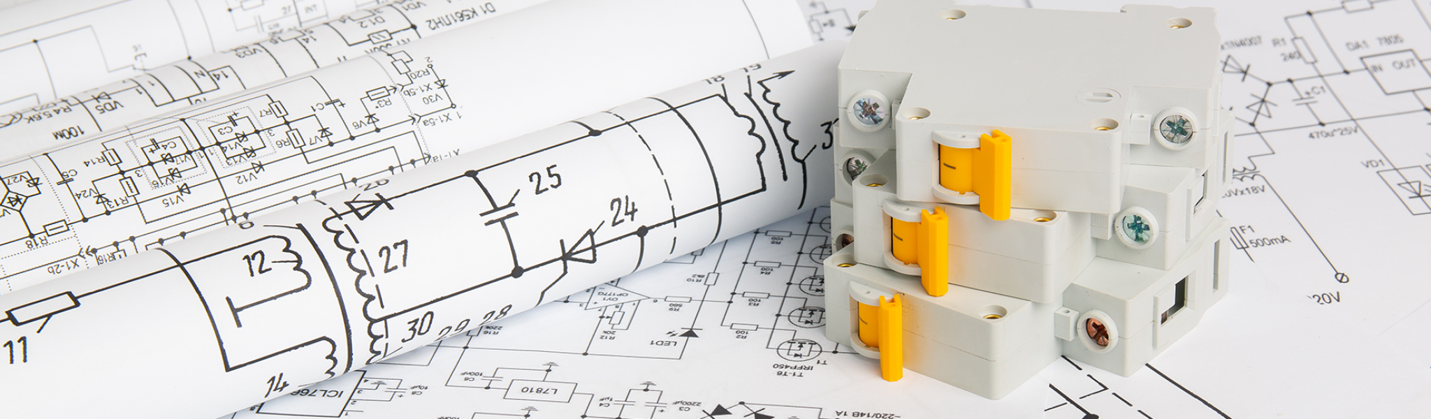 printed-drawings-of-electrical-circuits-and-electrical-circuit-breaker